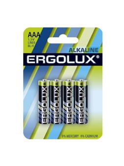 Батарейка Ergolux Alkaline BL4  AAA/LR03 (LR03 BL-4) 4шт/уп