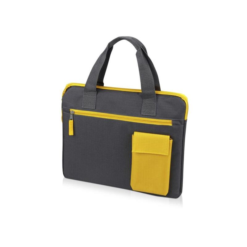 Конференц-сумка для документов 'Session',серый/желтый,34х2х29,5см,1919301