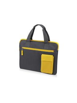 Конференц-сумка для документов 'Session',серый/желтый,34х2х29,5см,1919301