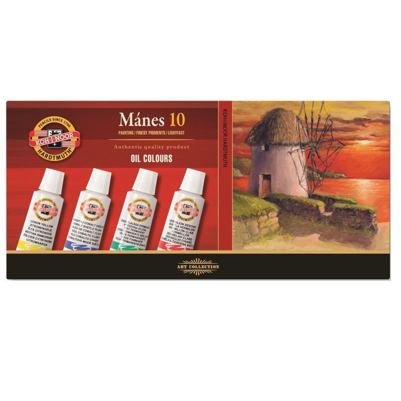 Краски масляные худож KOH-I-NOOR MANES в тюб 16мл.10цв/наб карт01615S1001KS