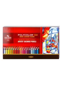 Карандаши цветные худож POLYCOLOR 3828 144цв/наб мет.кор. 3828144001PL