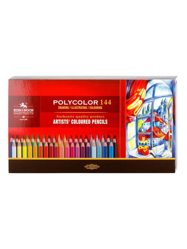Карандаши цветные худож POLYCOLOR 3828 144цв/наб мет.кор. 3828144001PL