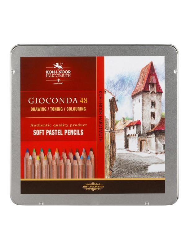Карандаши пастельные GIOCONDA SOFT 8829 48цв/наб мет.короб 8829048001PL