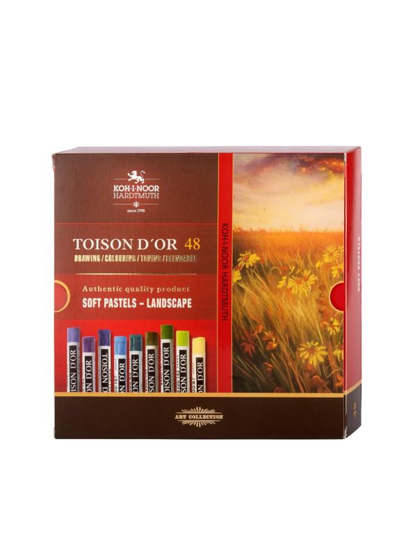 Пастель сухая худож. TOISON D`OR SOFT Пейзаж 48цв/наб картон. 8516048007KS