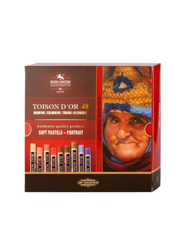 Пастель сухая худож. TOISON D`OR SOFT Портрет 48цв/наб карт.уп 8516048008KS