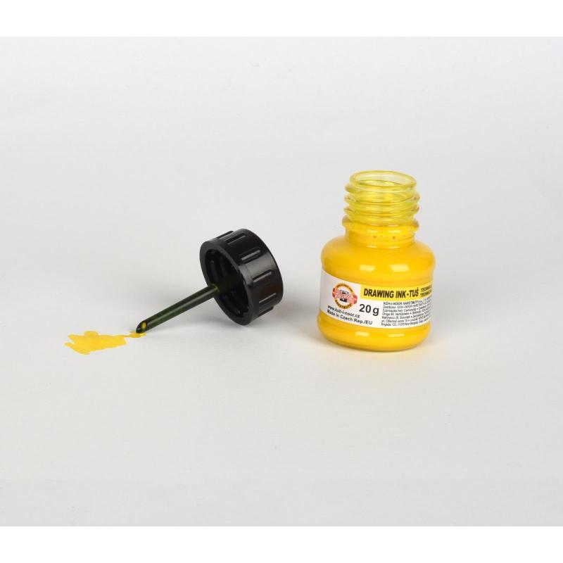 Тушь акриловая плакатная KOH-I-NOOR флакон 20г х 6цв/наб,карт. 01417S0601KK