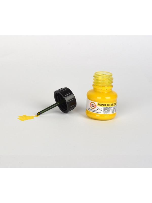 Тушь акриловая плакатная KOH-I-NOOR флакон 20г х 6цв/наб,карт. 01417S0601KK