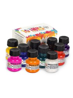 Тушь акриловая плакатная KOH-I-NOOR флакон 20г х 10цв/наб,карт 01417S1001KK