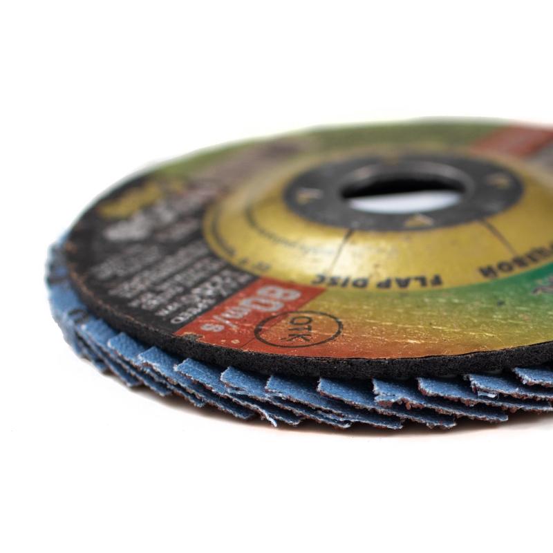 Круг лепестковый торцевой ЛУГА d125х22.2мм, Р100, КЛТ1,10шт/упак. (7789)