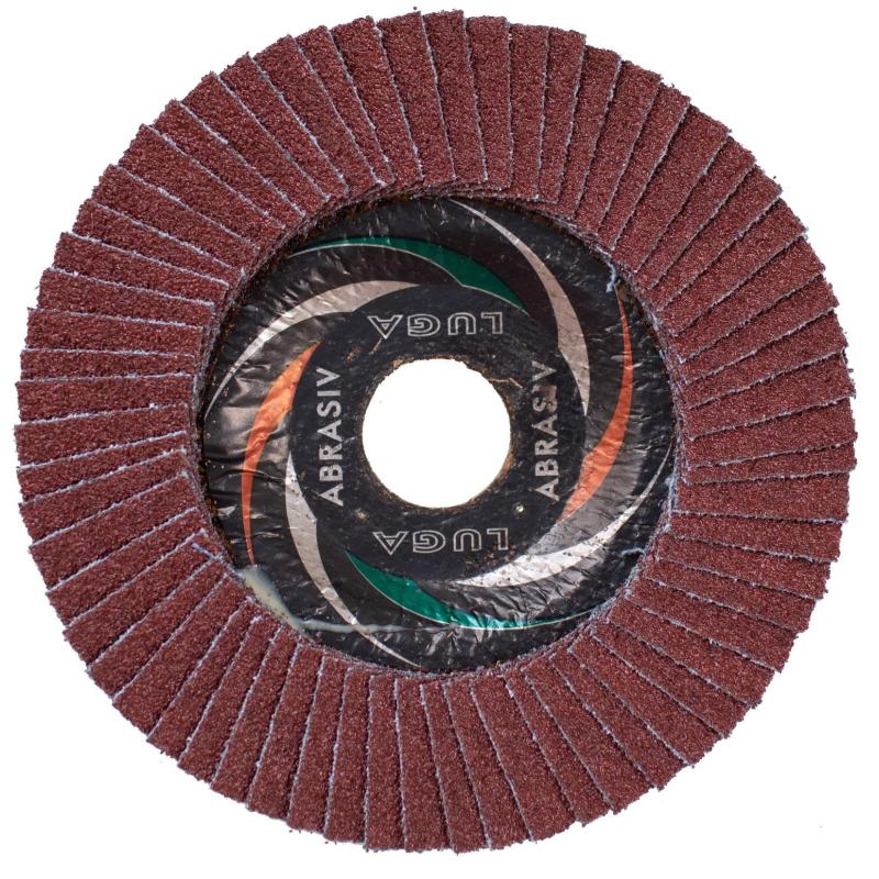 Круг лепестковый торцевой ЛУГА d125х22.2мм, Р40, КЛТ1,10шт/упак. (2187)