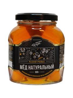 Мед Медовые Вечера Разнотравье натуральный, стекло, 500г