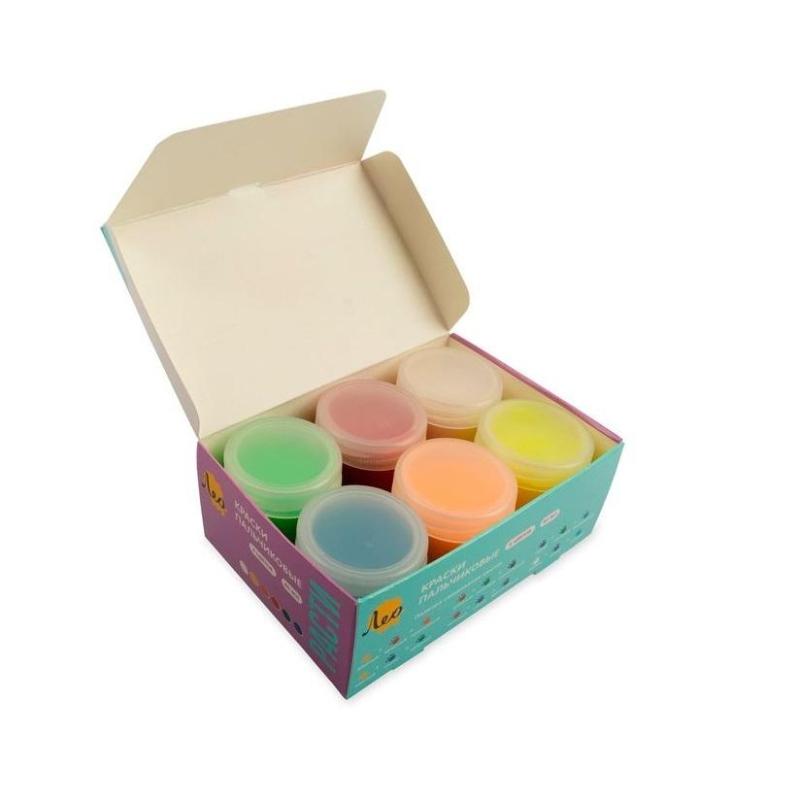 Краски пальчиковые Лео Расти 70мл х 6 цветов в наборе LFINP-006