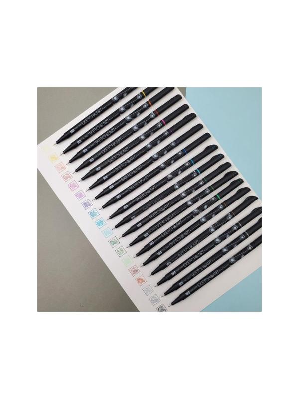 Набор линеров для скетчинга SKETCH&ART BLACK EDITION 0,36мм 12цв 36-0017