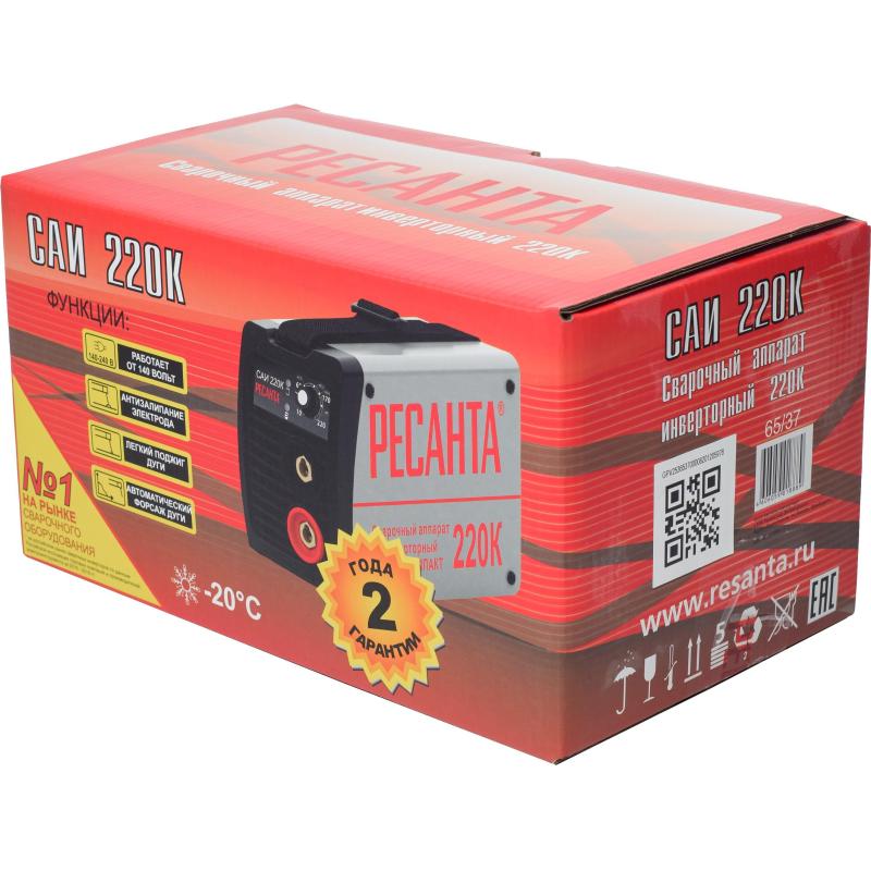 Сварочный аппарат Ресанта инверторный САИ220К (компакт) (65/37)