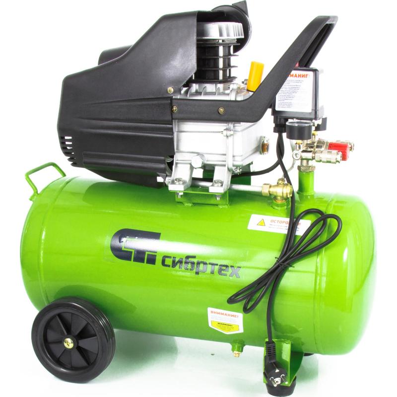 Компрессор поршневой СИБРТЕХ КК-1500/50, 1,5 кВт, 198 л/мин, 50л (58039)