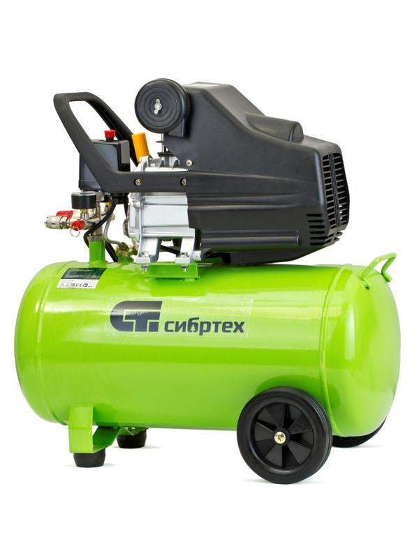 Компрессор поршневой СИБРТЕХ КК-1500/50, 1,5 кВт, 198 л/мин, 50л (58039)