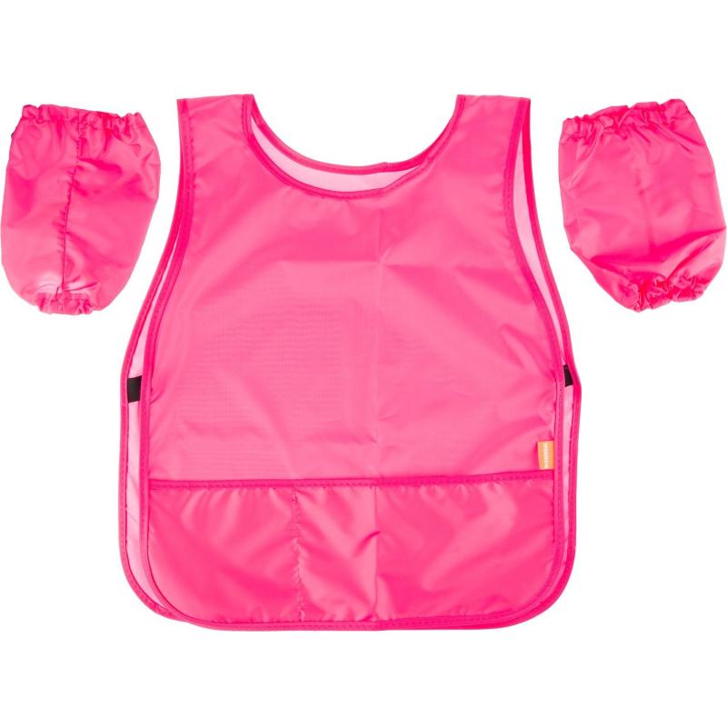 Накидка для труда  №1School Ярко-розовая, 2кармана,  нарукав, 475x410,ФН2