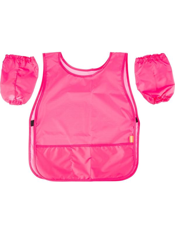 Накидка для труда  №1School Ярко-розовая, 2кармана,  нарукав, 475x410,ФН2