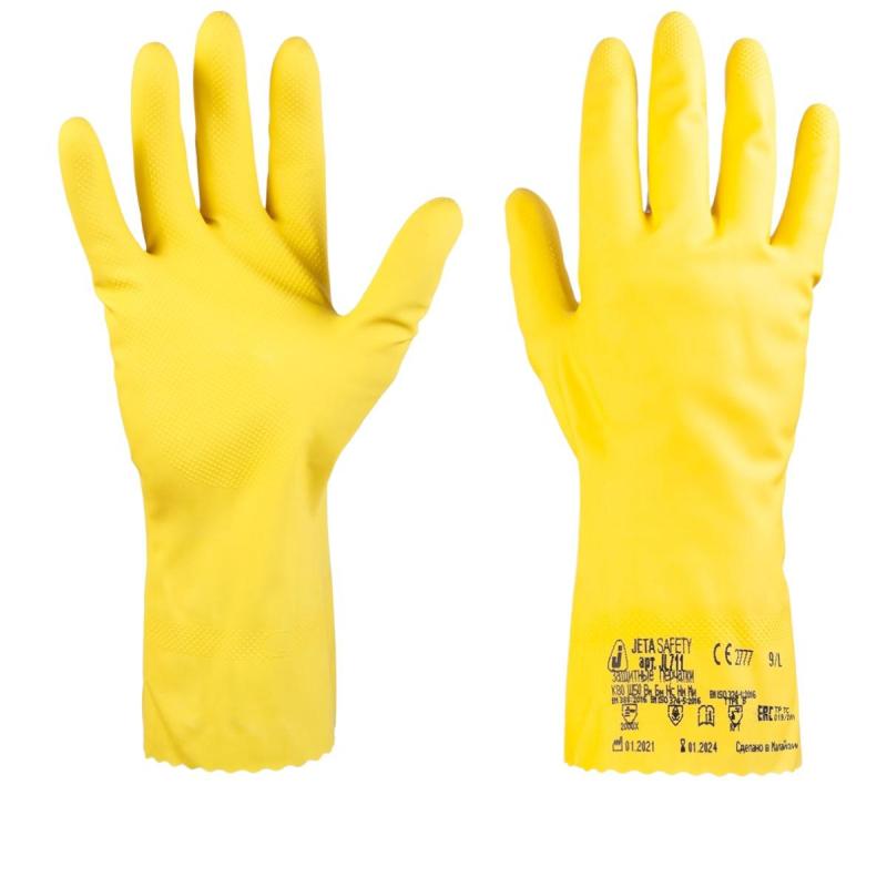 Перчатки латексные без напыления JetaSafety JL711 р.M