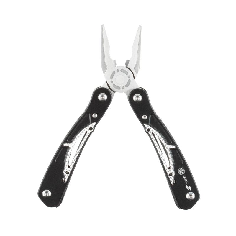 Мультитул Stinger,сталь/алюминий,серебристо-черный,в нейлон.чехле,MT-8130AP