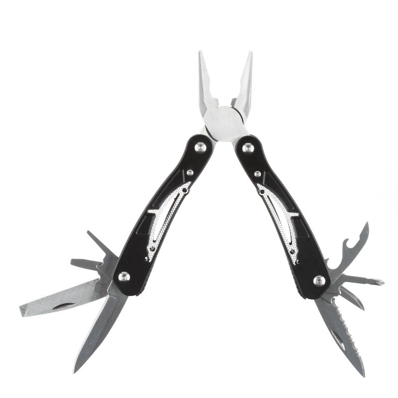 Мультитул Stinger,сталь/алюминий,серебристо-черный,в нейлон.чехле,MT-8130AP