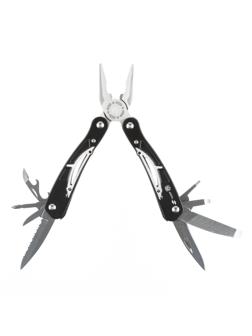 Мультитул Stinger,сталь/алюминий,серебристо-черный,в нейлон.чехле,MT-8130AP