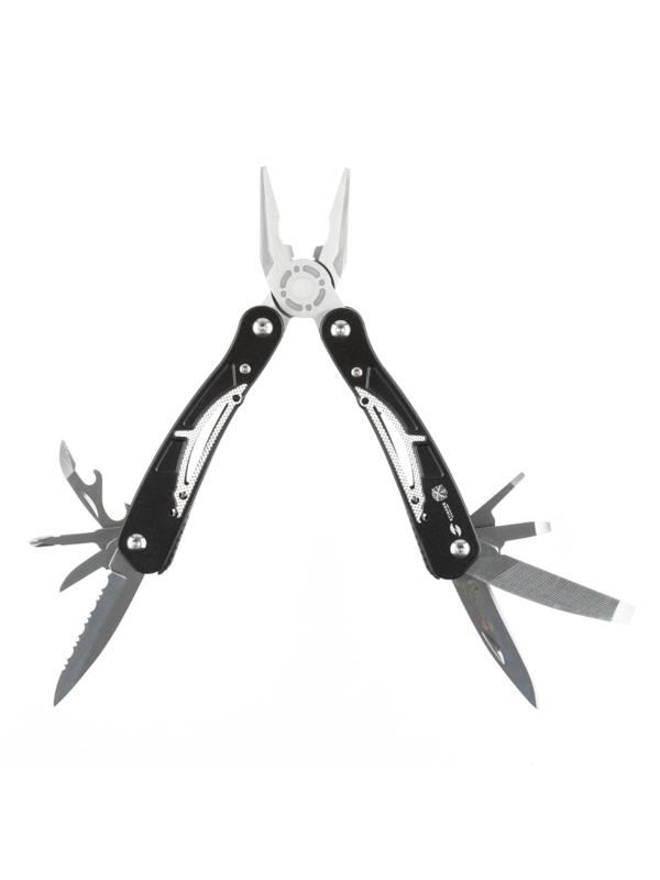 Мультитул Stinger,сталь/алюминий,серебристо-черный,в нейлон.чехле,MT-8130AP