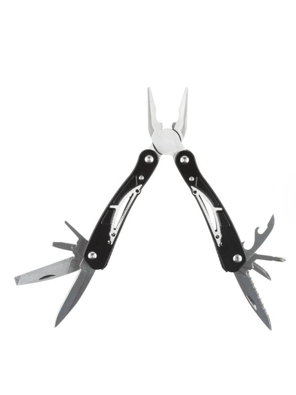 Мультитул Stinger,сталь/алюминий,серебристо-черный,в нейлон.чехле,MT-8130AP