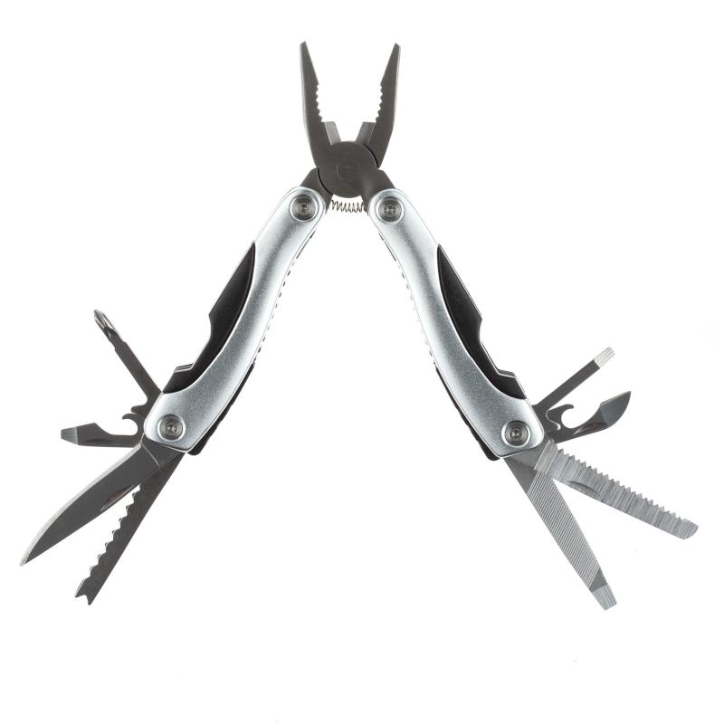 Мультитул Stinger,сталь/алюминий/пластик,серебристый,в нейл.чехле,MT-820AB