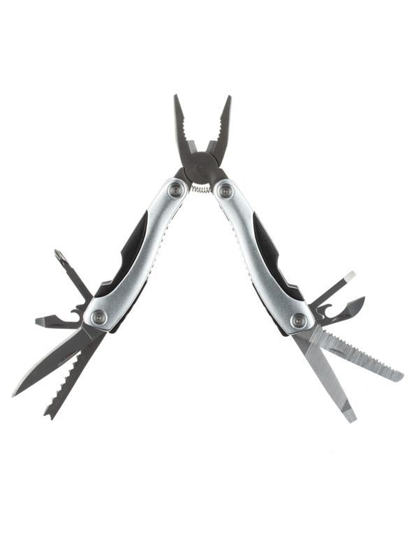 Мультитул Stinger,сталь/алюминий/пластик,серебристый,в нейл.чехле,MT-820AB