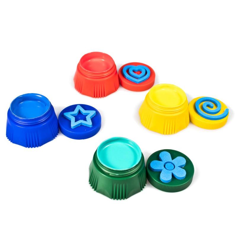 Краски пальчиковые Genio Kids 40мл х 4цв/наб с трафаретом TA1401