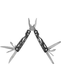 Мультитул Stinger, сталь/алюминий, (черный), 9 инструментов
