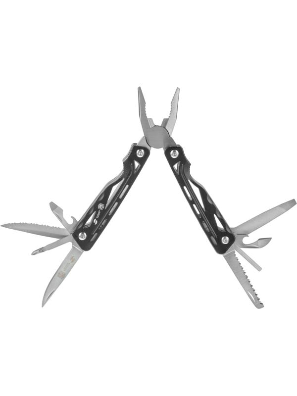 Мультитул Stinger, сталь/алюминий, (черный), 9 инструментов