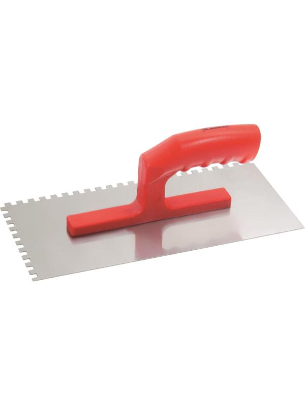 Гладилка стальная 280х130 мм зуб 6х6 пластмассовая ручка Matrix 86775