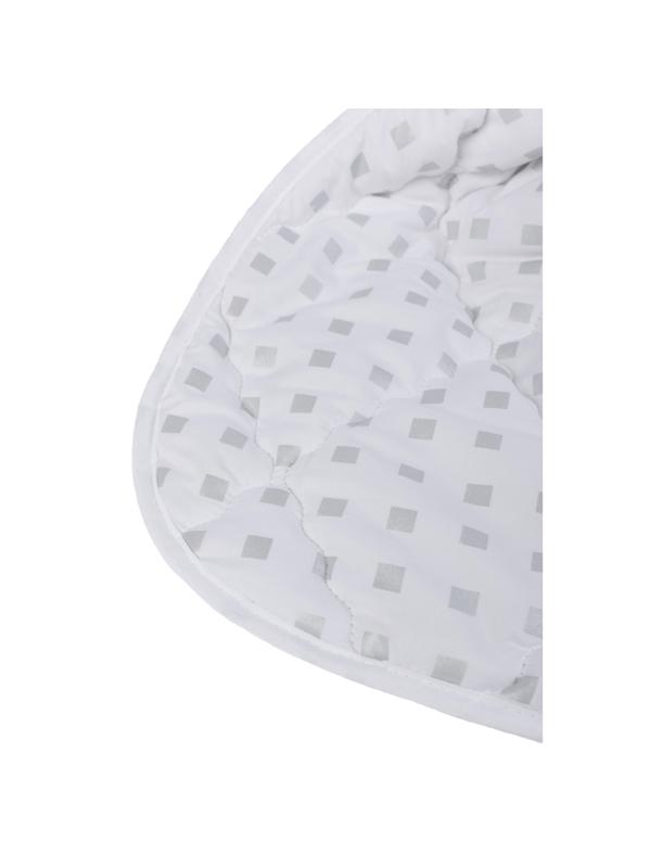 Одеяло 140х205 стеганное, 350гр/м2 (иск. лебяж. пух/тик ПЭ), белые шашечки