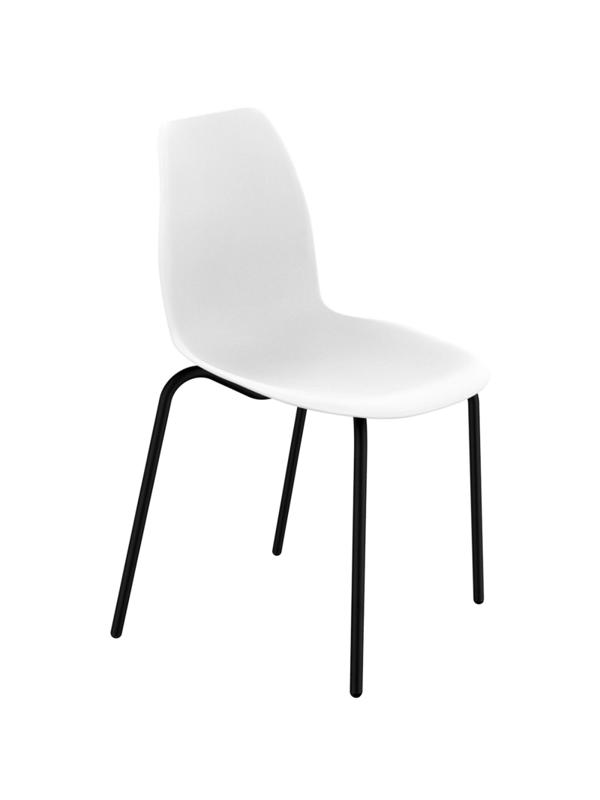 Стул для столовых EL_SHT-ST29/S130 HD пластик белый/черный муар