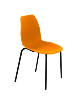 Стул для столовых EL_SHT-ST29/S130 HD пластик оранжевый/черный муар