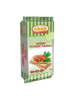 Хлебцы Семейка ОЗБИ гречнево-ржаные, 100гх25шт/уп