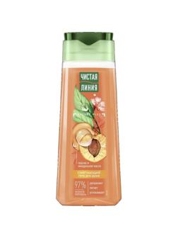 Гель для душа Чистая Линия Смягчающий, с персиком и маслом миндаля 250 мл