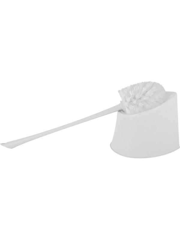 Ершик для унитаза Luscan с подставкой пластик белый