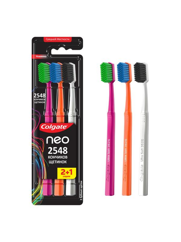 Зубная щетка COLGATE NEO 2+1, средн. жесткости 3 шт/уп  61013737