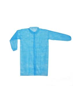 Халат н/с процед, рук.рез, на кнопках, XL, дл.110см, пл 17, голуб, 10шт/уп