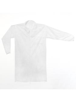 Халат н/с процед, рук.рез, на кнопках, XL, дл.110см, пл 17, белый, 10шт/уп