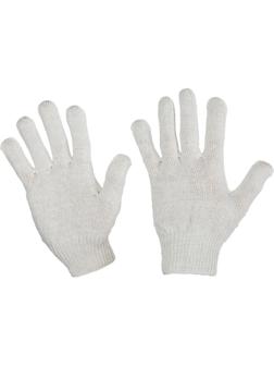 Перчатки защитные трикотаж. б/ ПВХ 4 нити 30г 10класс 500пар/уп, 678212_ДКП