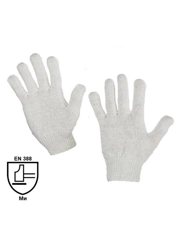 Перчатки защитные трикотаж. б/ ПВХ 4 нити 30г 10класс 500пар/уп, 678212_ДКП