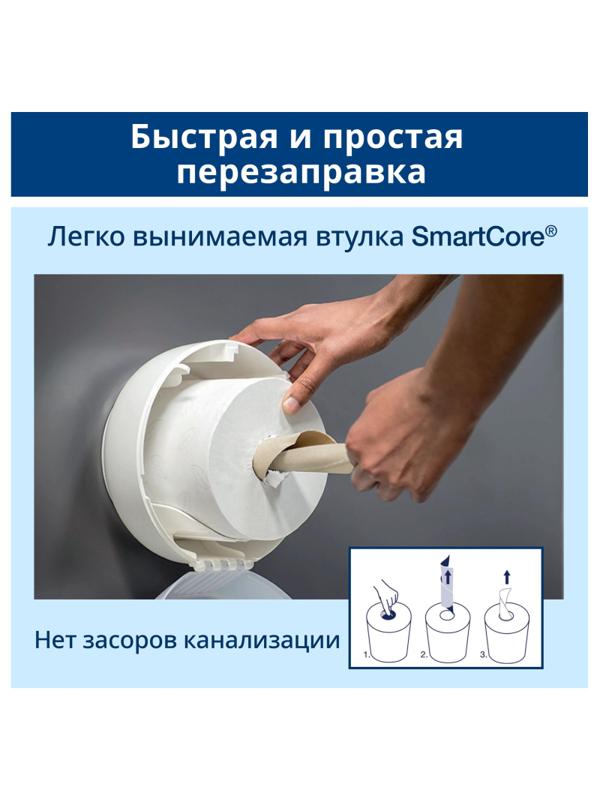Диспенсер для туалетной бумаги Tork SmartOne T9 двойной, мини,белый 682000