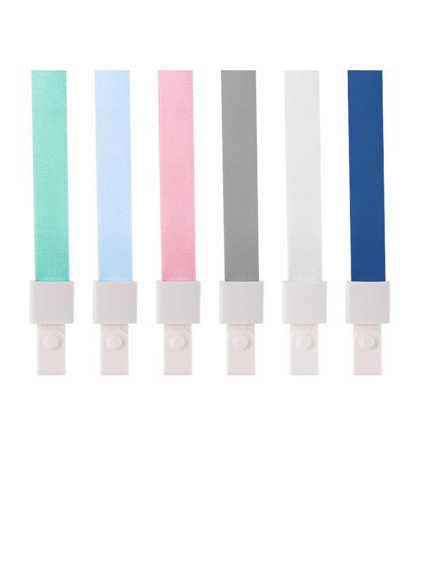 Держатель для бейджа Deli 8352,шир.тесьмы 1см,замок на кнопке,серый,12шт/уп