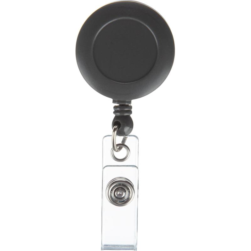 Держатель для бейджа Deli 8309 с рулеткой (без бейджа),80см, серый, 12шт/уп