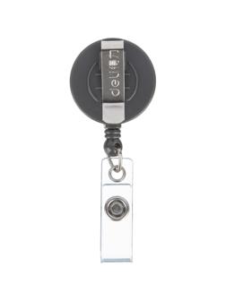 Держатель для бейджа Deli 8309 с рулеткой (без бейджа),80см, серый, 12шт/уп