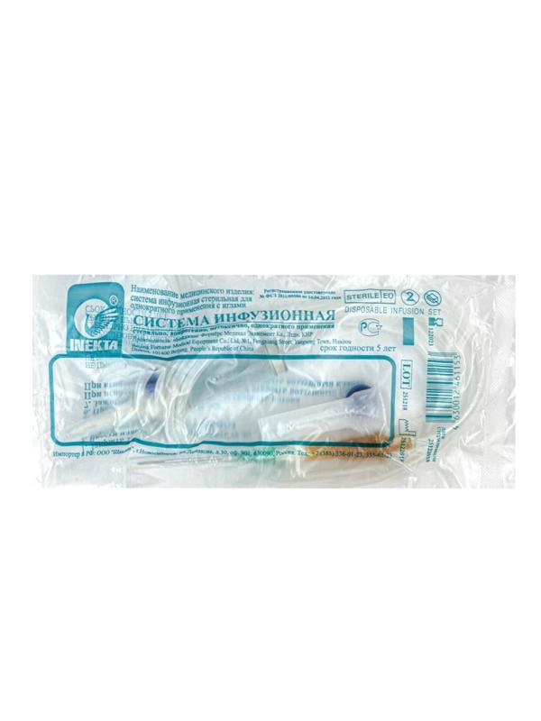 Система инфуз. стер. для однокр. прим. с иглой, 21G (0,8x40 мм)